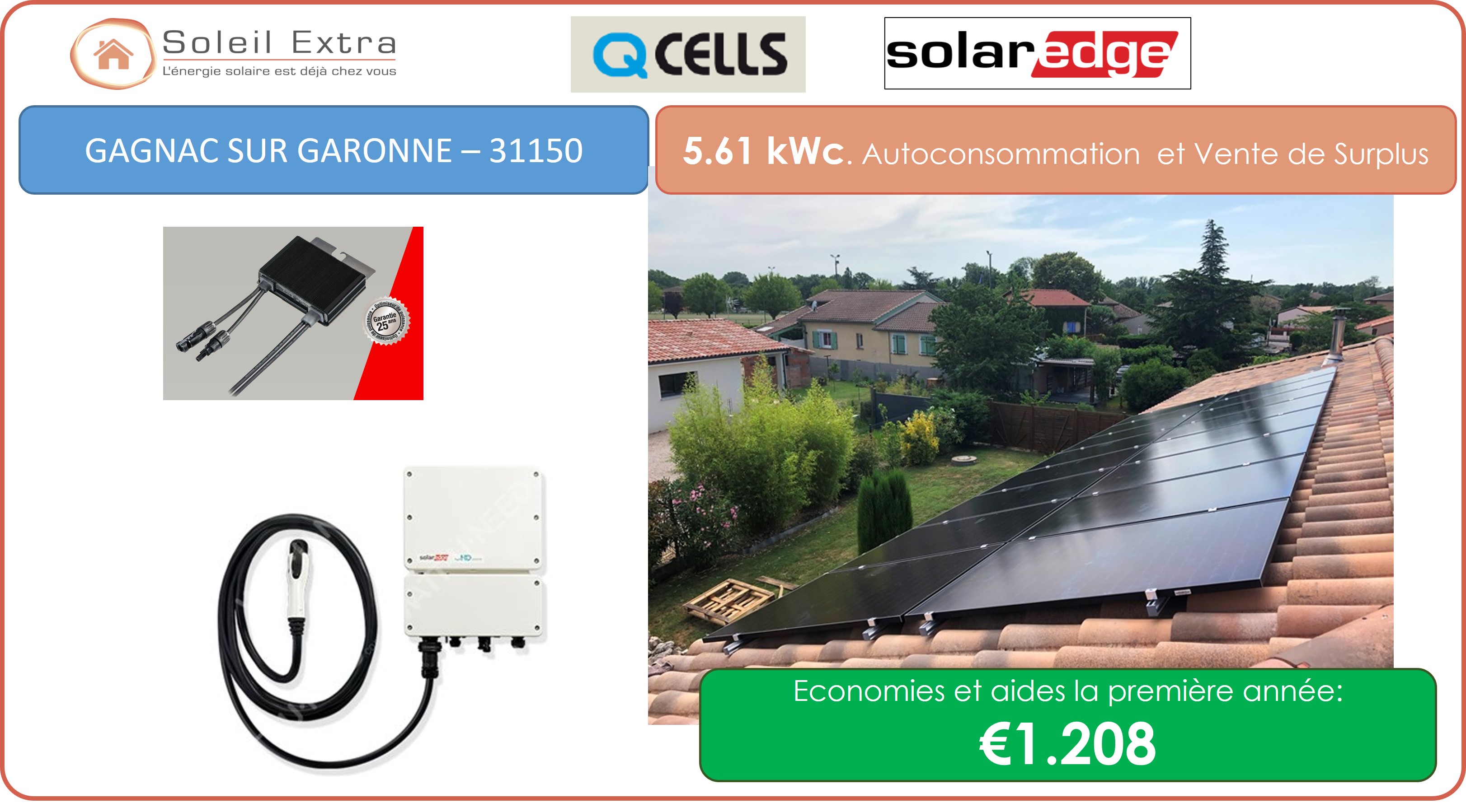 Soleil Extra 5.61kWc Photovoltaïque Autoconsommation Gagnac_s_Garonne 31150